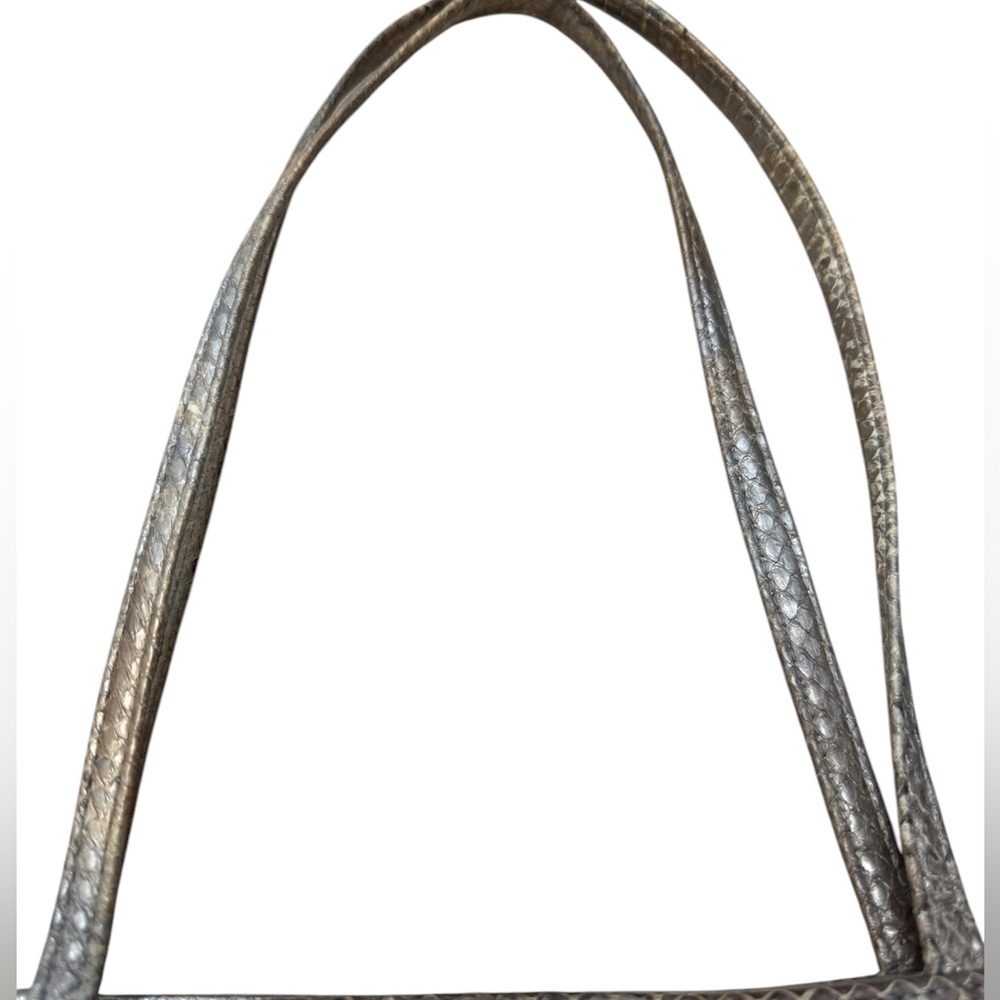 Carlos Falchi's Signature Tote in Grey Silver - Picture 12 of 13